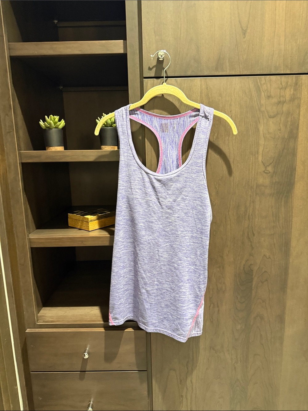 RBX Lavender Racerback Tank with Pink Trim